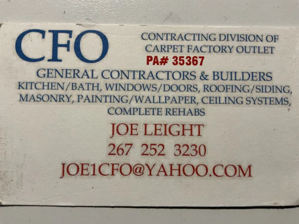 Slide of CFO General Contracting Division of Carpet Factory Outlet