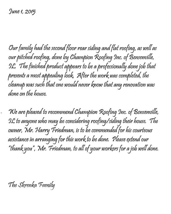 Slide of Champion Roofing