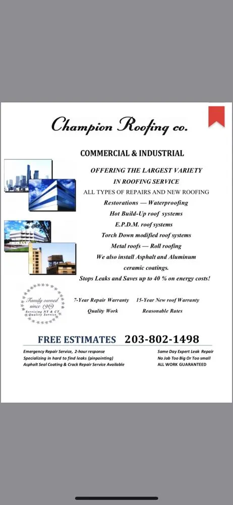 Slide of Champions Roofing