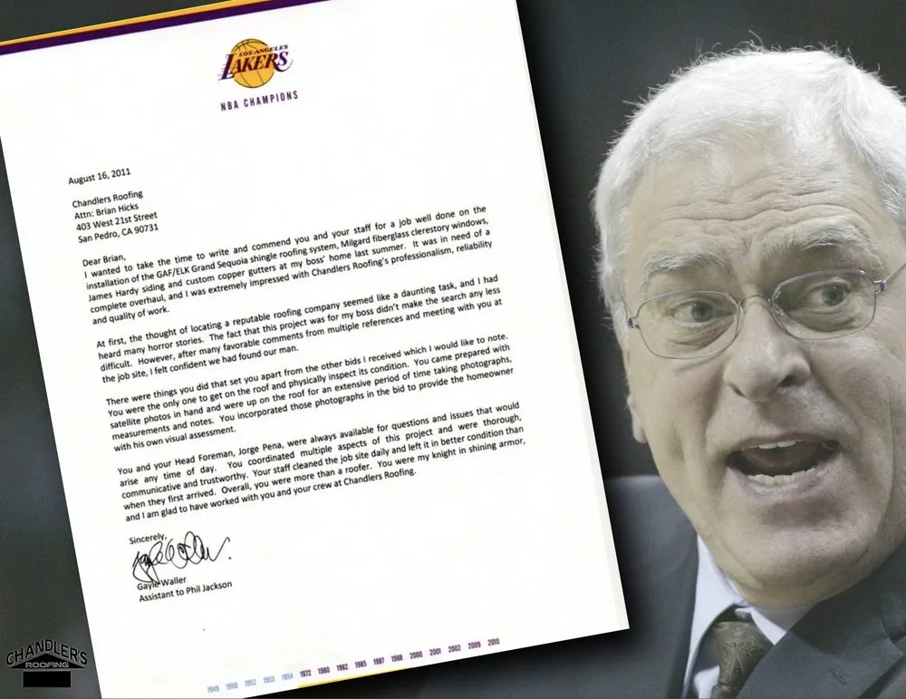 Slide of Chandler's Roofing