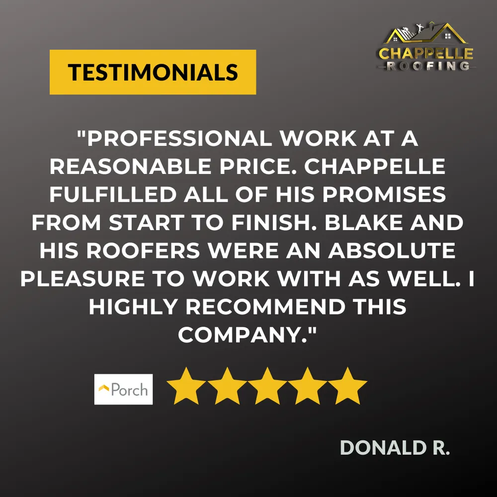 Slide of Chappelle Roofing