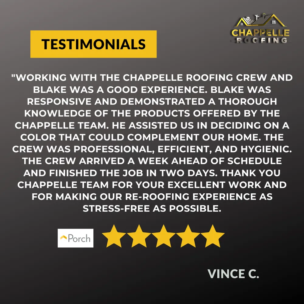 Slide of Chappelle Roofing