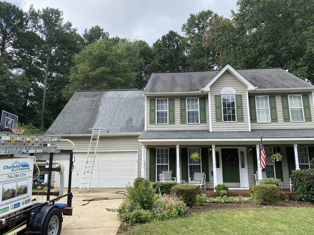 Slide of Charlotte Roof Cleaning