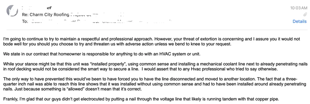 Slide of Charm City Roofing