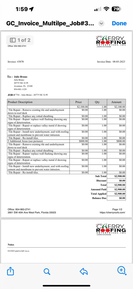 Slide of Cherry Roofing