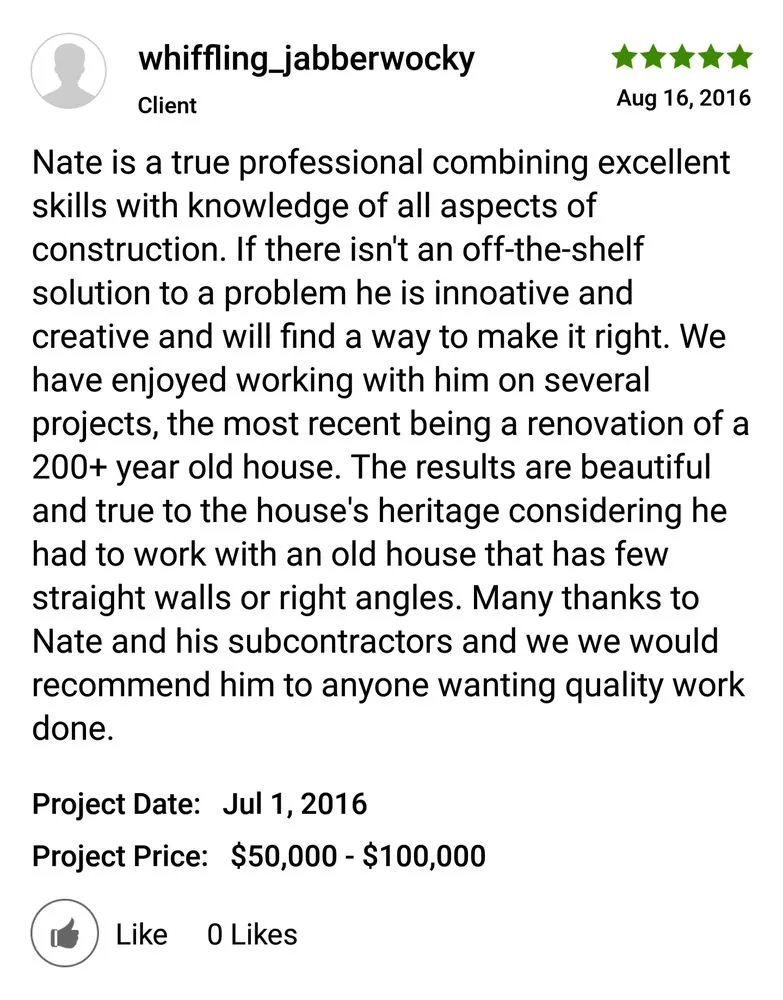 Slide of Chesebro Construction