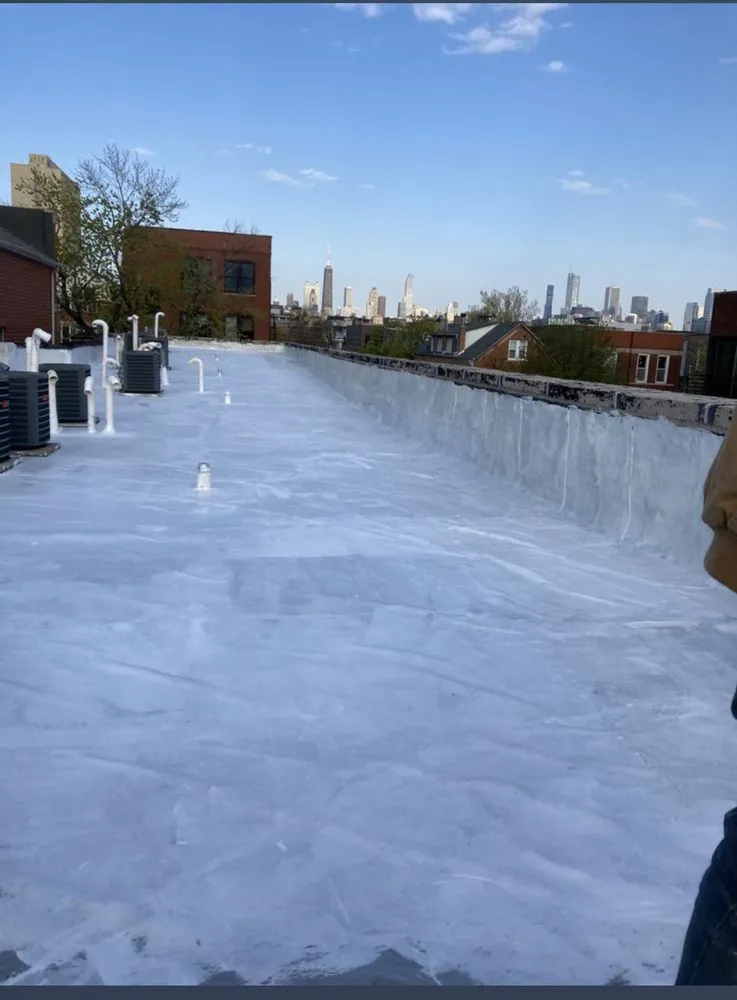 Slide of Chicago flat roofing