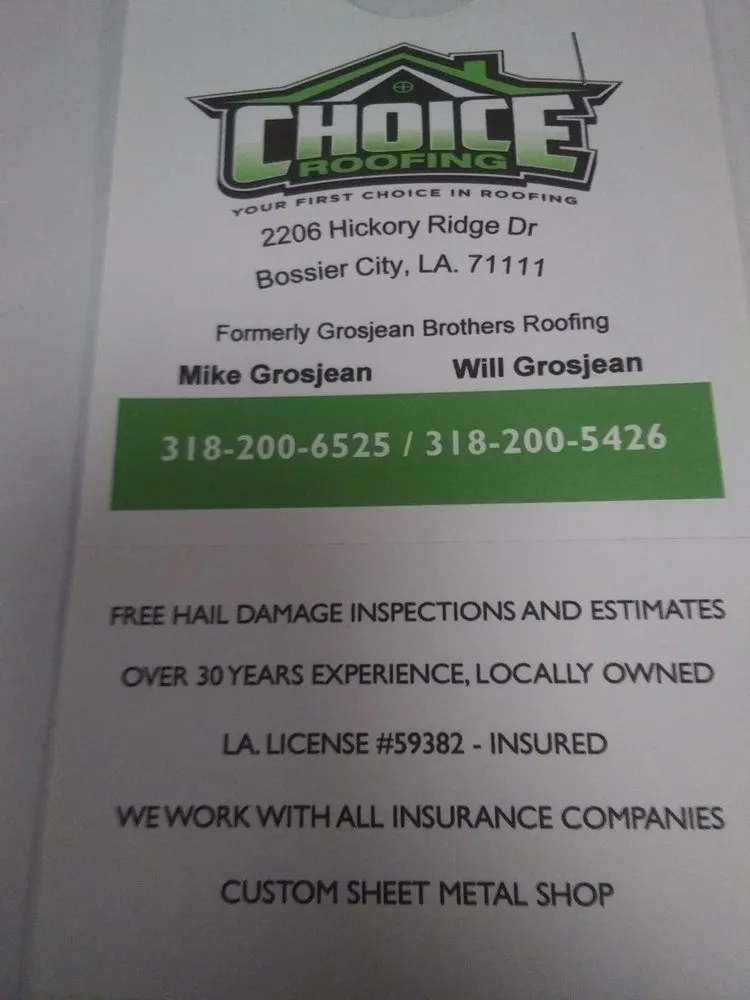 Slide of Choice Roofing