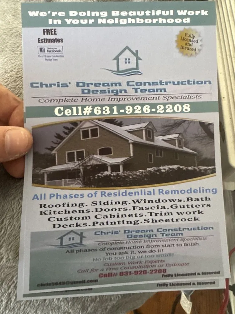Slide of Chris Dream Construction Co