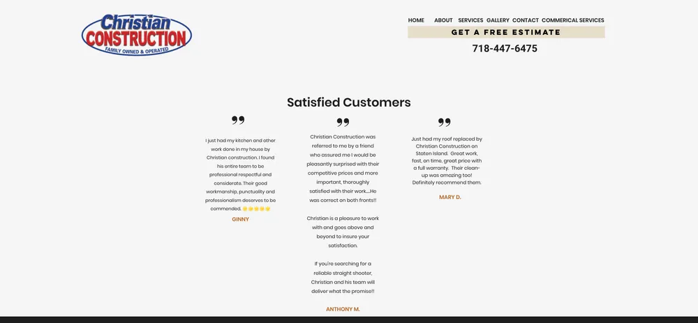 Slide of Christian Construction