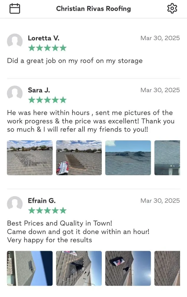 Slide of Christian Rivas Roofing