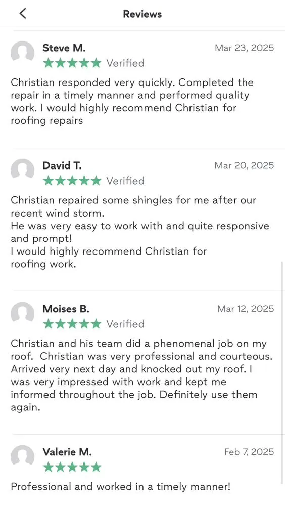 Slide of Christian Rivas Roofing