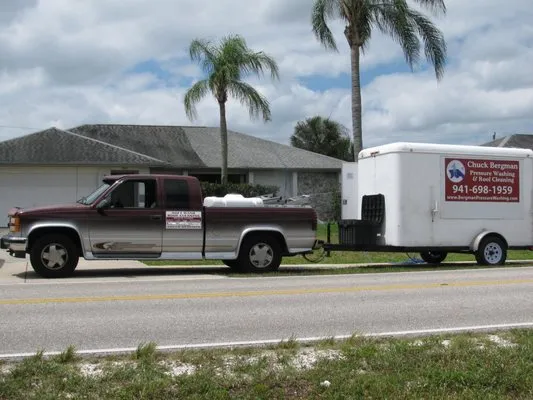 Chuck Bergman Roof Cleaning And Pressure Washing Logo