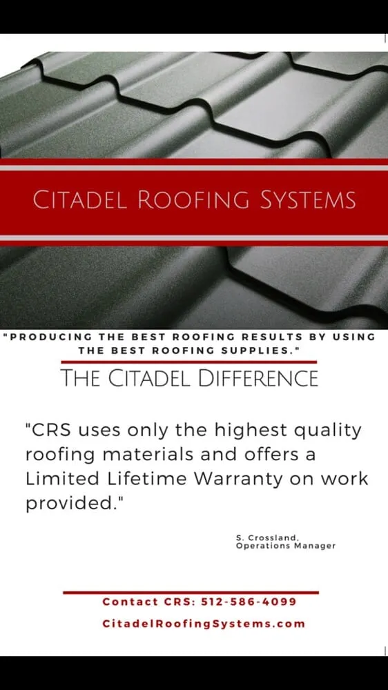 Slide of Citadel Roofing Systems