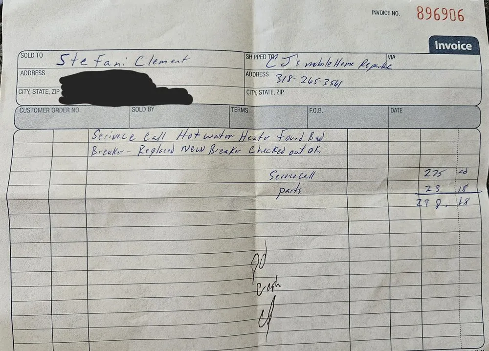 Slide of Cj’s Mobile Home Repair