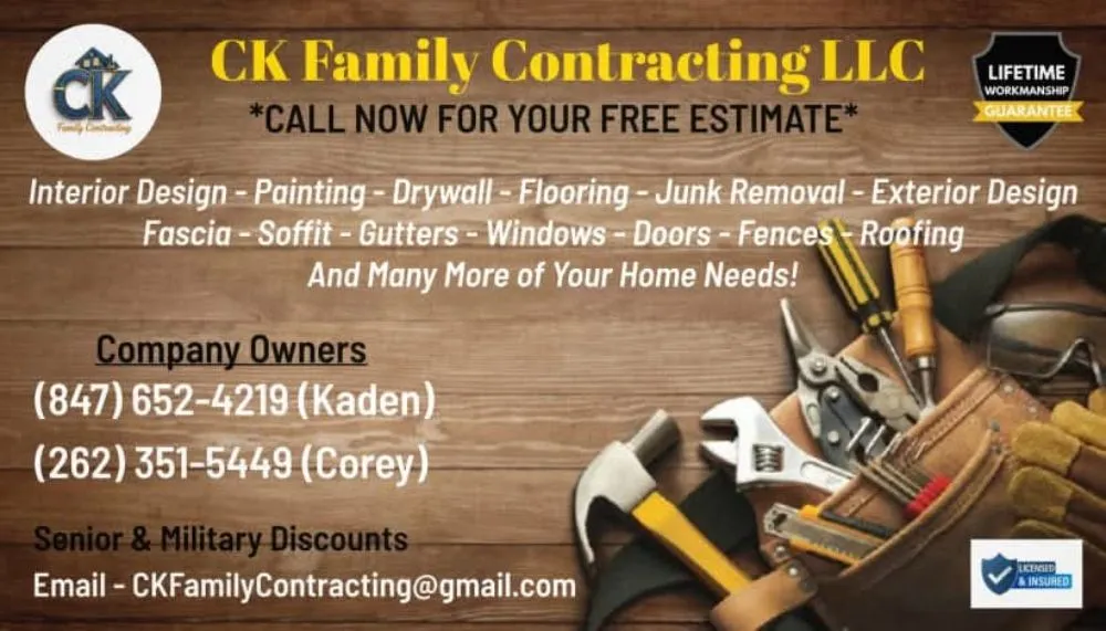 Slide of CK Family Contracting