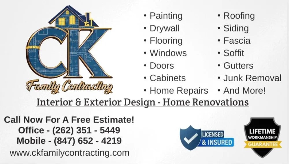 Slide of CK Family Contracting