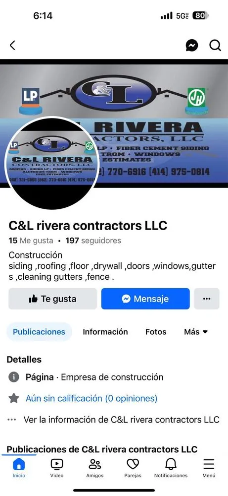 Slide of C&L Rivera Contractors