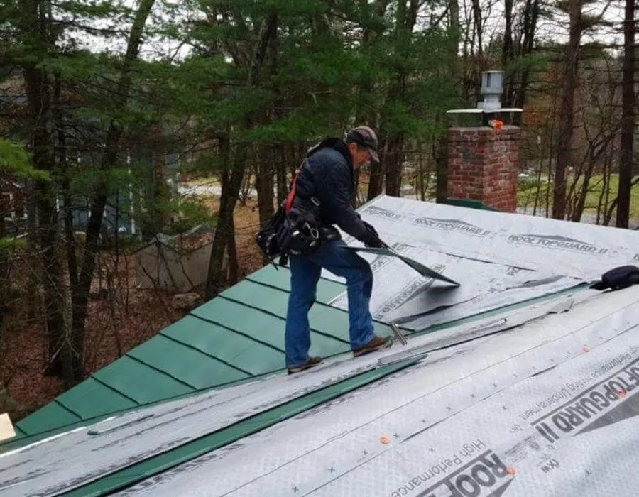 Emergency roof installation in East Berlin, CT by Classic Metal Roofs
