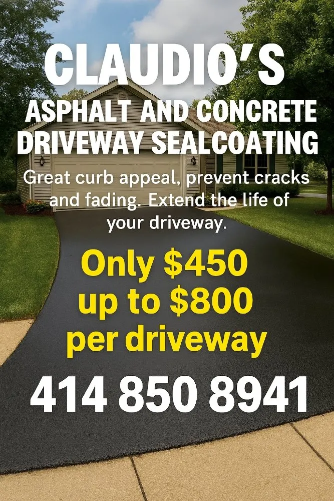 Slide of Claudio's Asphalt Sealcoating