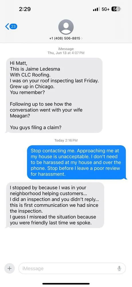 Slide of CLC Roofing