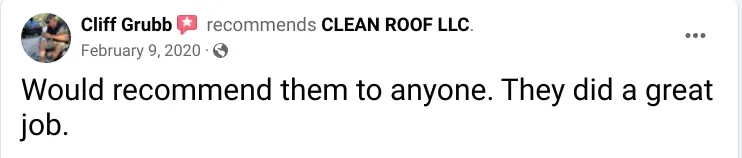 Slide of Clean Roof