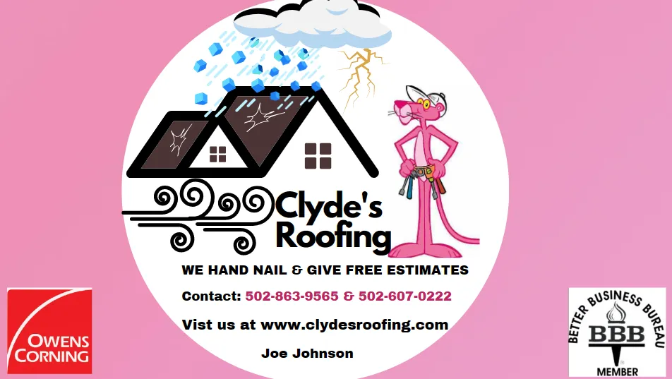 Slide of Clyde's Roofing