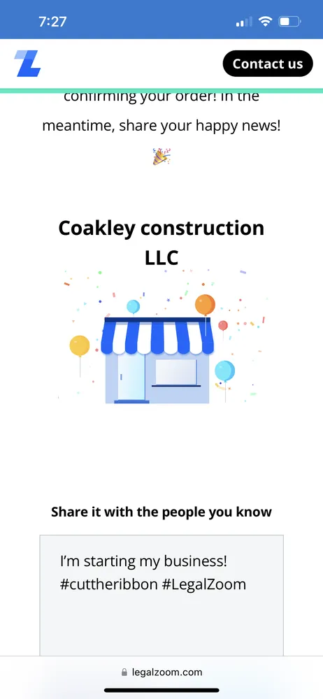 Slide of Coakley construction