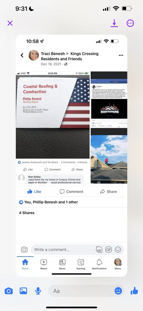 Slide of Coastal Roofing and Construction