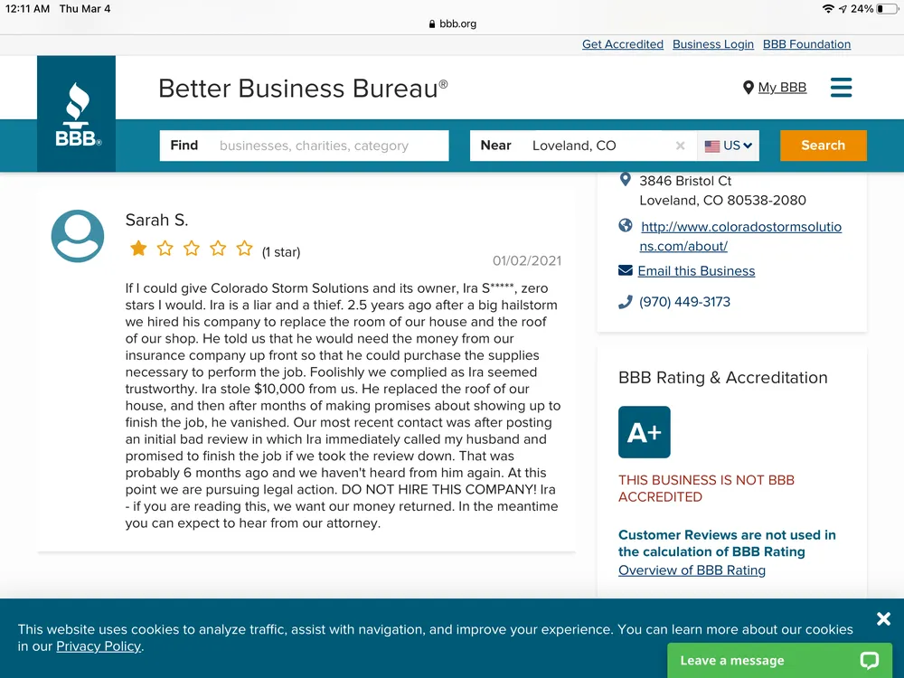 Slide of Colorado Storm Solutions