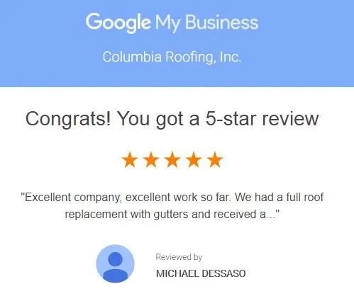 Slide of Columbia Roofing