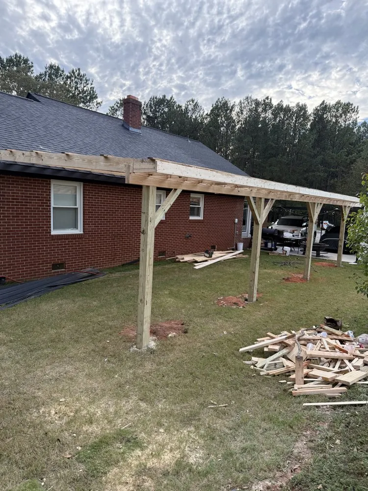Slide of Construction of Deck & Porch