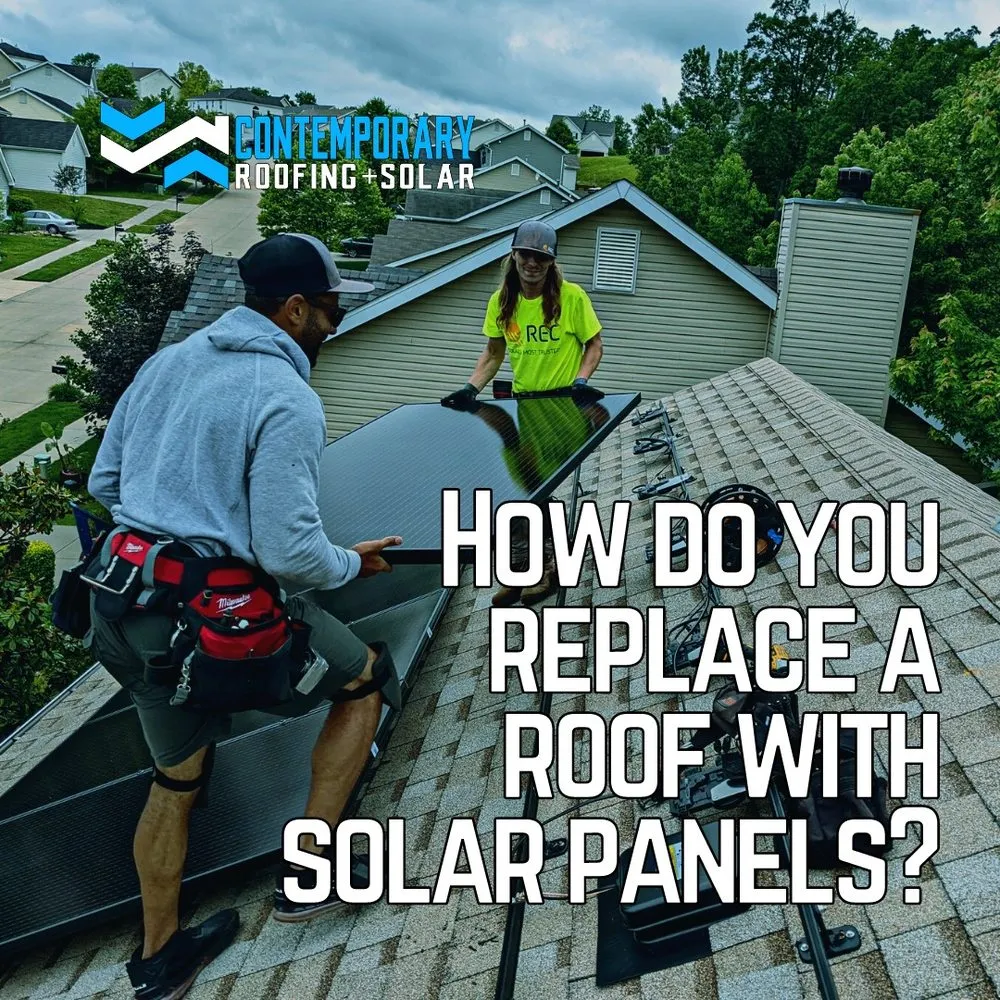 Licensed storm damage roof repair same-day service in St. Peters, MO by Contemporary Solar