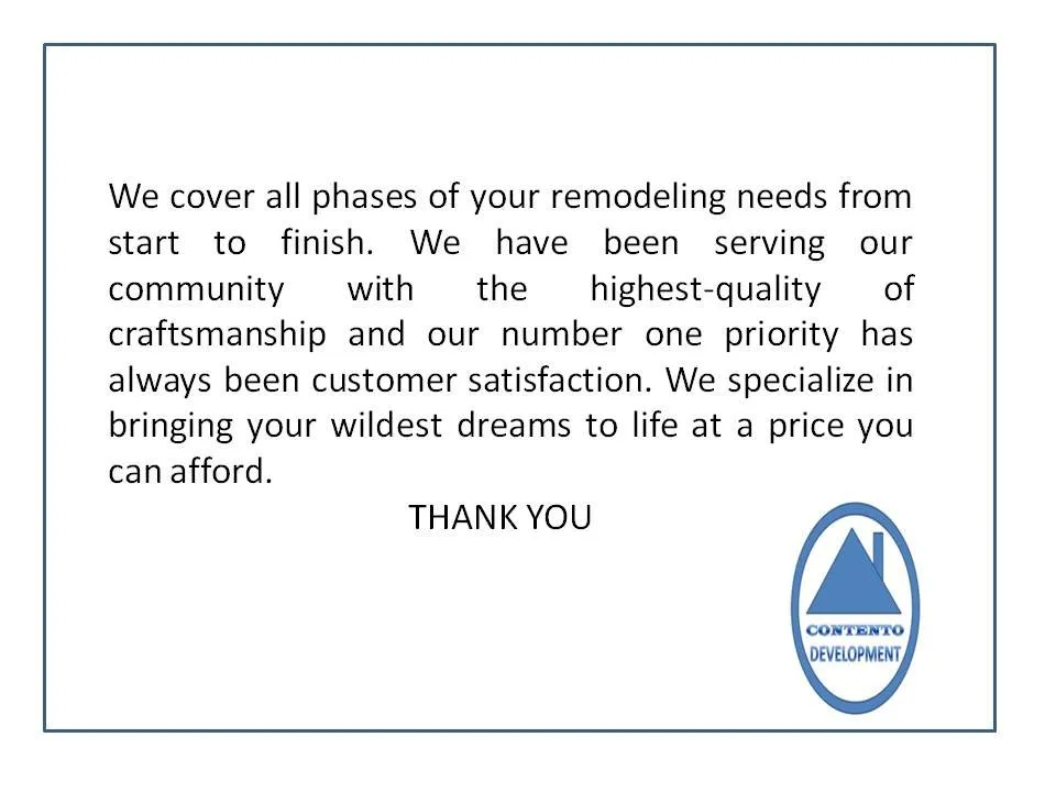 Slide of Contento Development