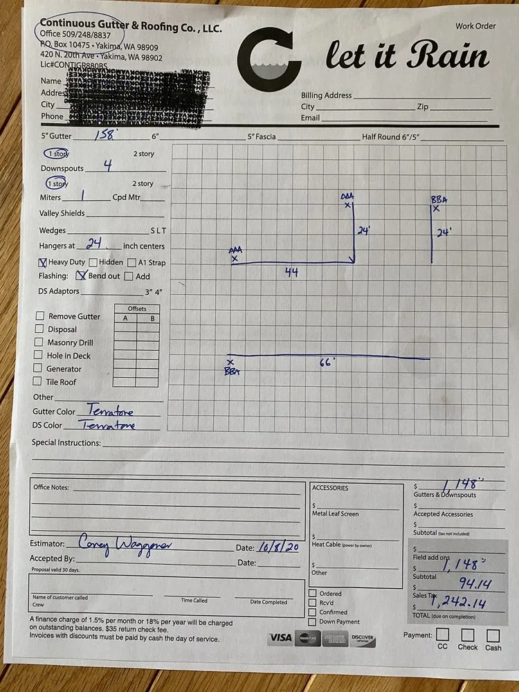Slide of Continuous Gutter & Roofing