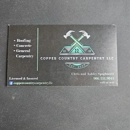 Local roof installation in Calumet, MI by Copper Country Carpentry