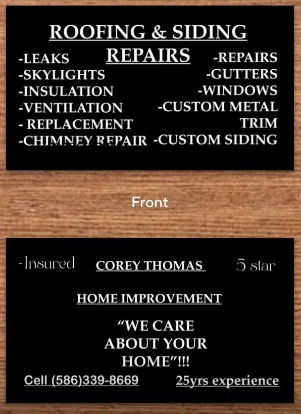 Slide of Corey Thomas Home Improvement
