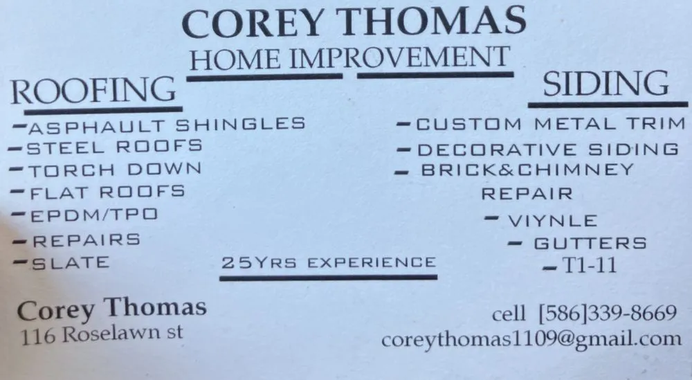 Slide of Corey Thomas Home Improvement