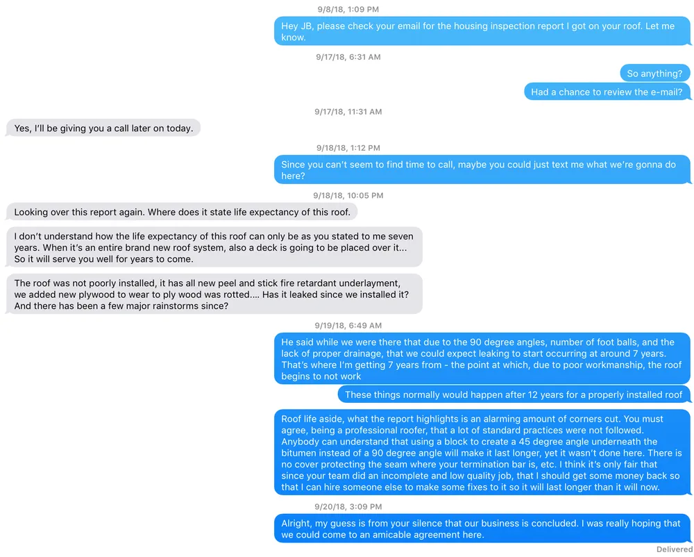 Slide of Costello Roofing