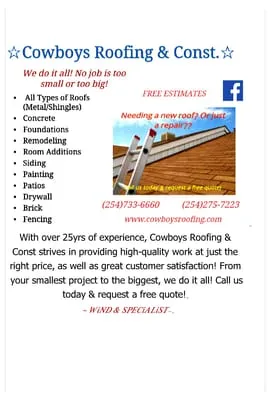 Cowboys Roofing & Const.