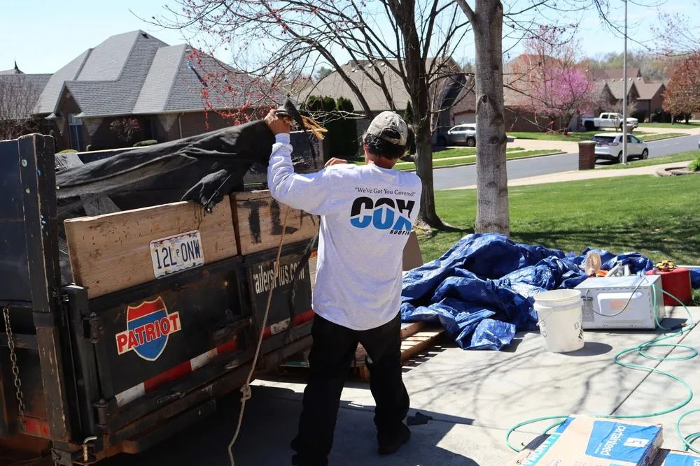 Top-rated residential roofing service in Brookline, MO by Cox Roofing