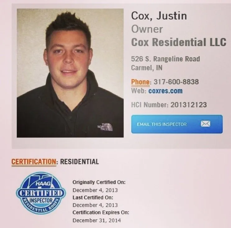 Slide of Cox Roofing