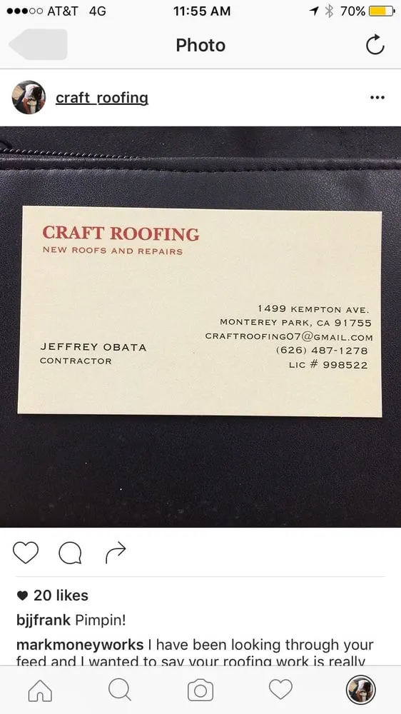 Slide of Craft Roofing