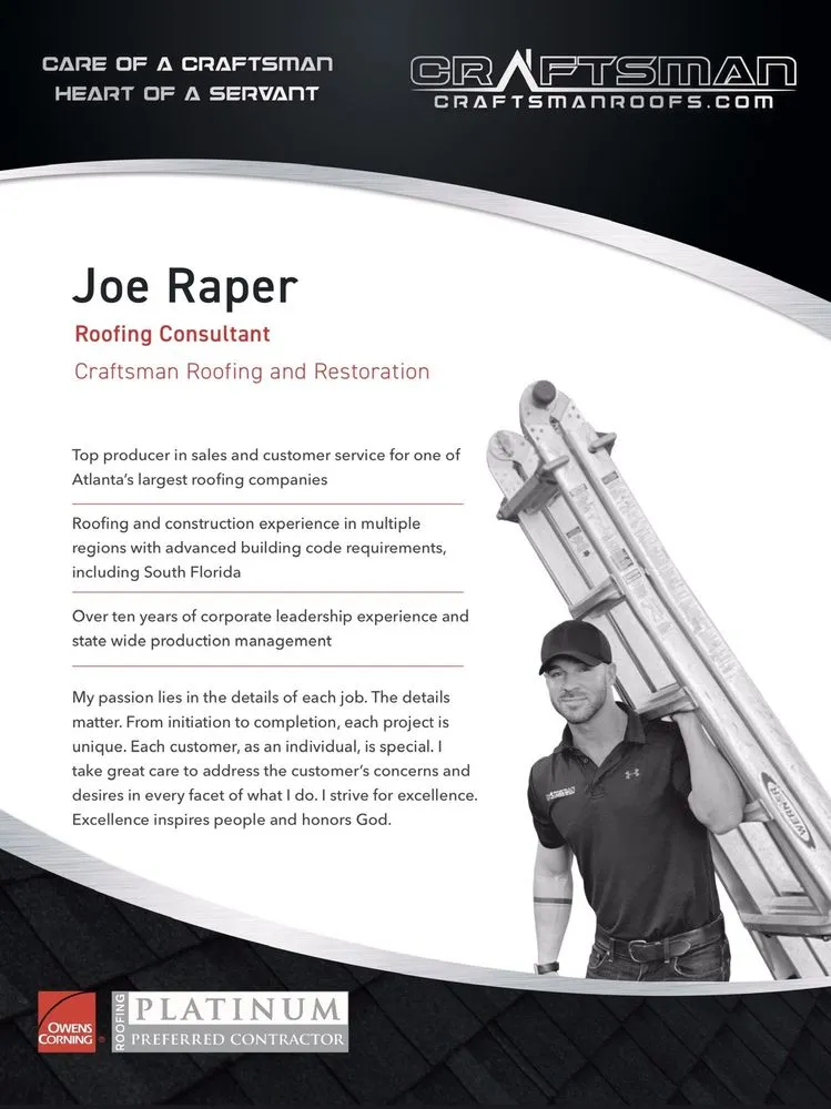 Slide of Craftsman Roofing and Restoration