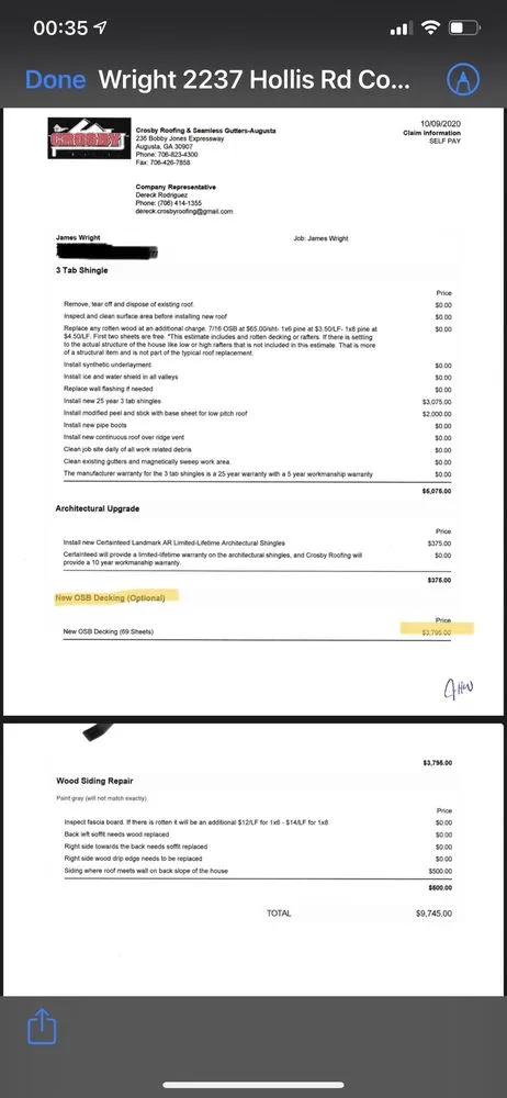 Slide of Crosby Roofing & Seamless Gutters - Augusta