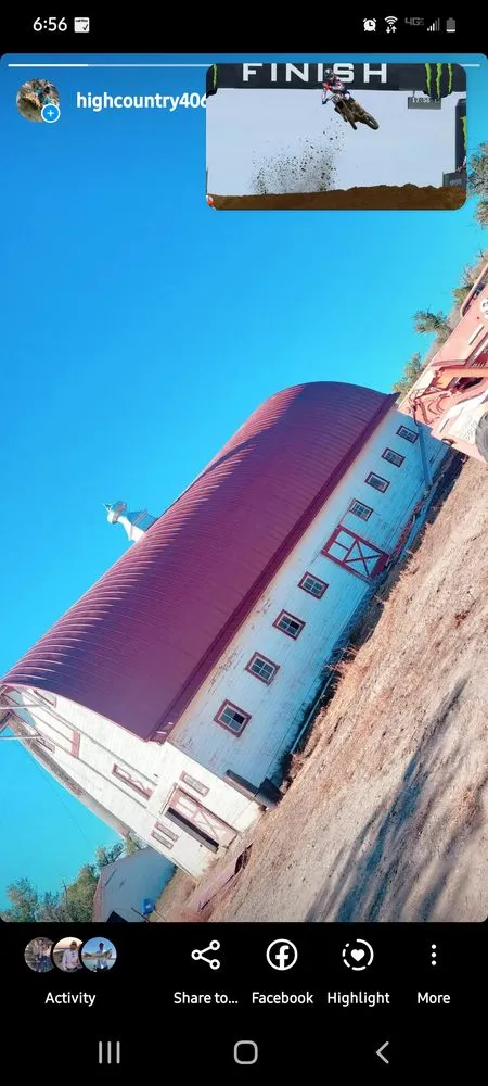 Slide of Crown Butte Construction