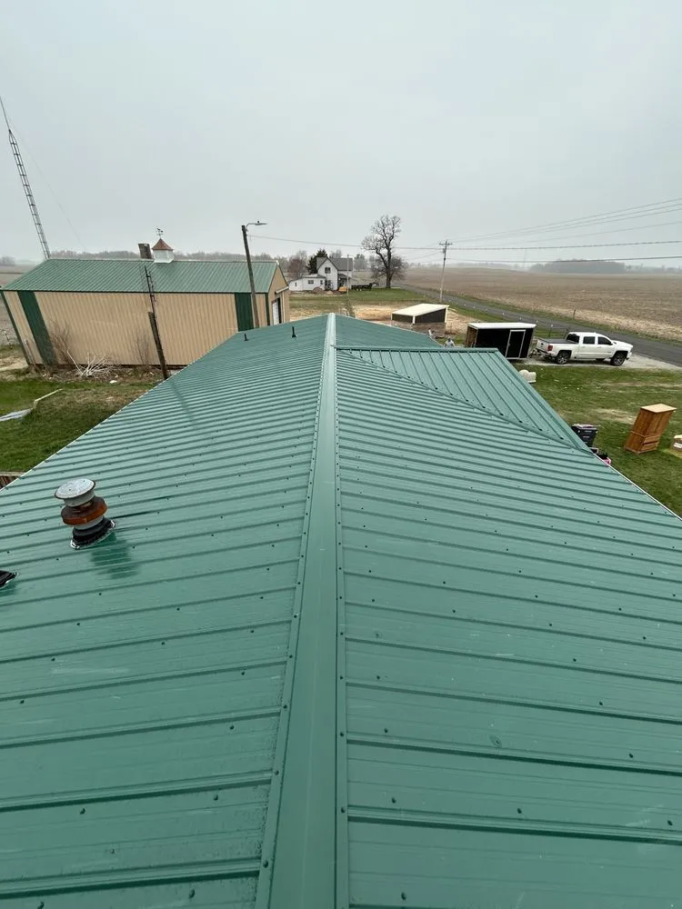 Expert metal roofing installation in Fredericksburg, OH by Crown Quality Roofing