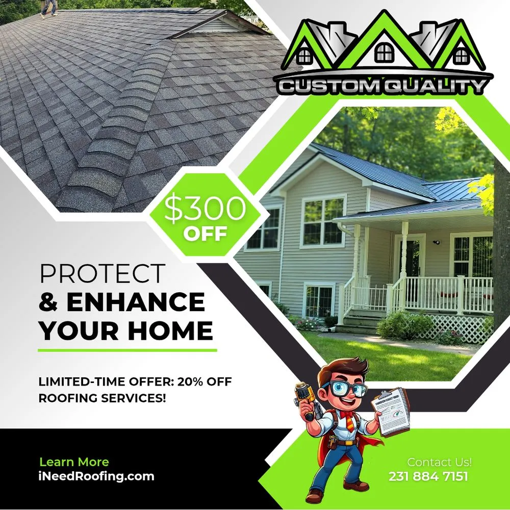 Local roof repair experts serving Lake City, MI - Custom Quality Roofing