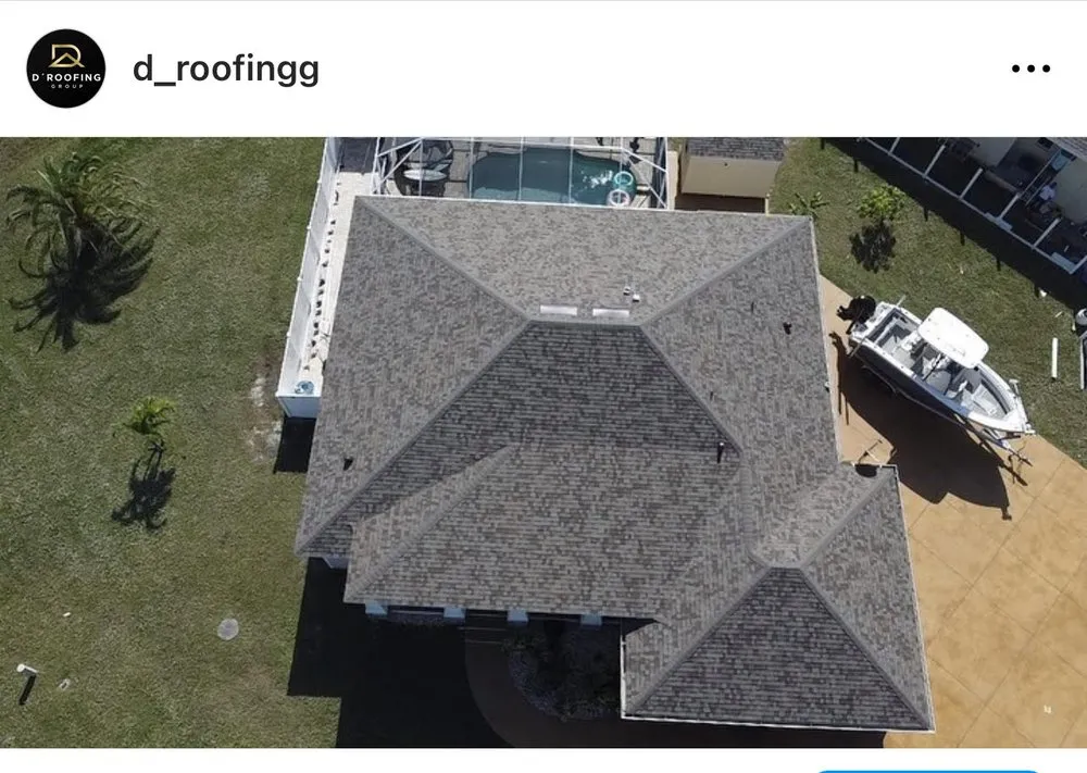 Slide of D’ Roofing Group