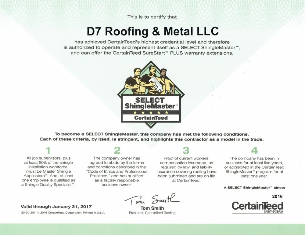 Slide of D7 Roofing & Metal
